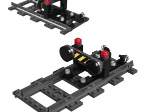 Train Lego Construction Stoping 3D Модель