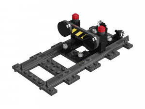 Trem Lego Parada de Constru&ccedil;&atilde;o Modelo 3D