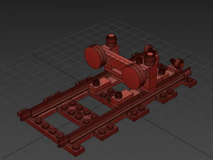 Trem Lego Parada de Constru&ccedil;&atilde;o Modelo 3D