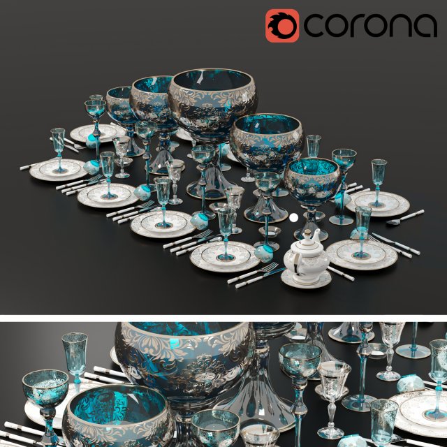Decorative Set Service 2023 Modello 3D .c4d .max .obj .3ds .fbx .stl .blend 
