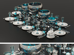 Decorative Set Service 2023 3D Model
