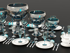 Decorative Set Service 2023 Modello 3D