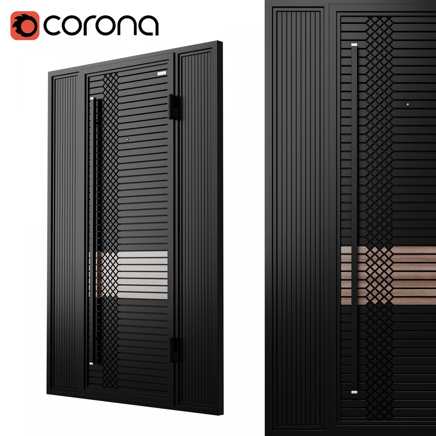 Gate Modern 3D Model .c4d .max .obj .3ds .fbx .stl .blend 