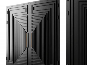 Puerta loft negra Modelo 3D