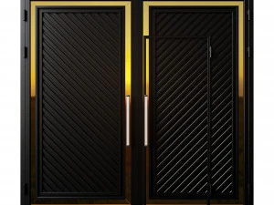 Port&atilde;o preto loft premium 01 Modelo 3D