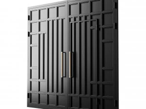 Gate black hi tech 3D Model