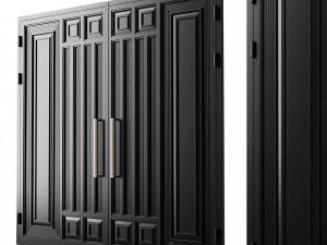 Puerta loft negra 01 Modelo 3D