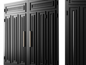 Gate black loft 02 3D Модель