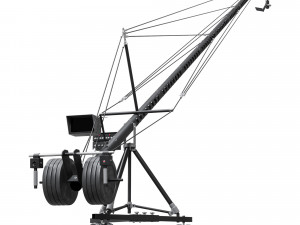 Cinema Crane Camera Silver 3D Модель