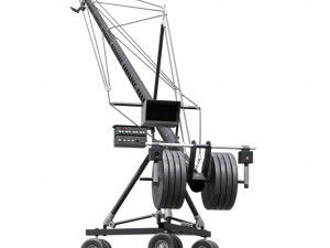 Cinema Crane Camera Silver 3D Модель