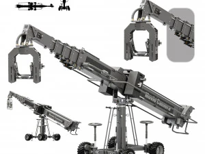 Filmkrankamera silber 3D Modell