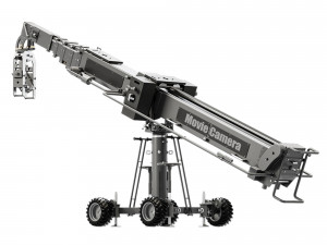 Movie crane camera silver Modelo 3D
