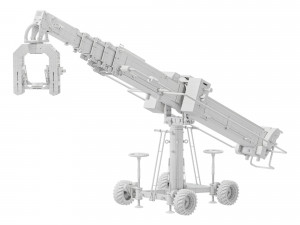 Movie crane camera silver Modelo 3D