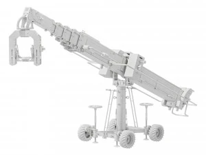 Movie crane camera silver 3D Model