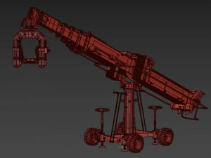 Movie crane camera silver 3D Model