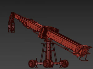 Movie crane camera silver 3D Model