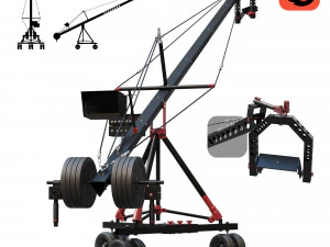 C&aacute;mara gr&uacute;a roja Modelo 3D