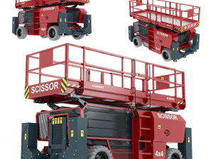 कैंची लिफ्ट DS0000RT 3D मॉडल