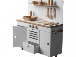 A cozinha l&uacute;dica Modelo 3D