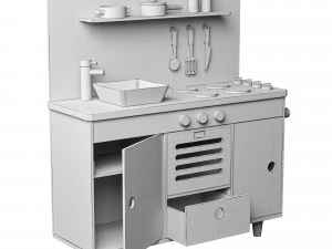 A cozinha l&uacute;dica Modelo 3D