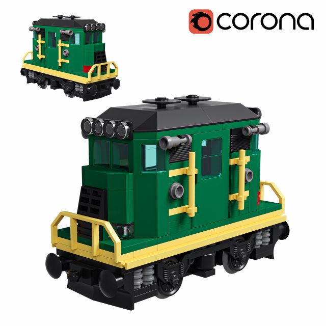 Train Mini Diesel-Electric Extinguisher Class E Modèle 3D .c4d .max .obj .3ds .fbx .stl .blend 