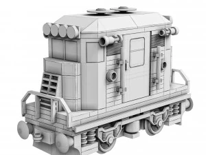 Train Mini Diesel-Electric Extinguisher Class E 3D Model