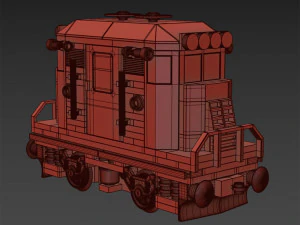 Train Mini Diesel-Electric Extinguisher Class E 3D Model