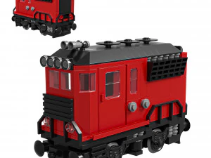 Trem Mini Extintor Diesel-El&eacute;trico Classe A Modelo 3D