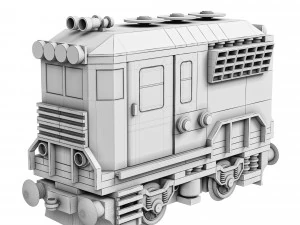 Train Mini Diesel-Electric Extinguisher Class A 3D Model