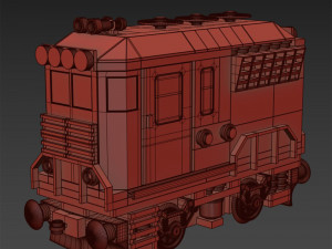 Train Mini Diesel-Electric Extinguisher Class A Modelo 3D