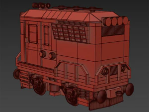Train Mini Diesel-Electric Extinguisher Class A 3D Model