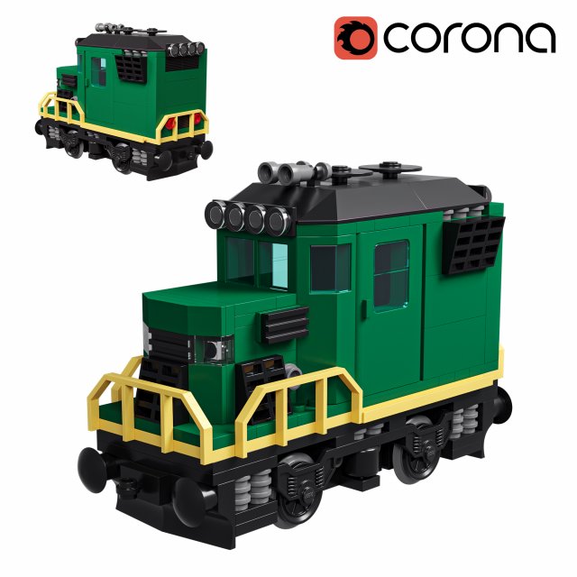 Train Mini Diesel-Electric Extinguisher Class D Modelo 3D .c4d .max .obj .3ds .fbx .stl .blend 
