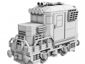 Train Mini Diesel-Electric Extinguisher Class D 3D Model