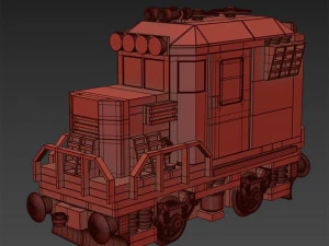 Train Mini Diesel-Electric Extinguisher Class D 3D Model