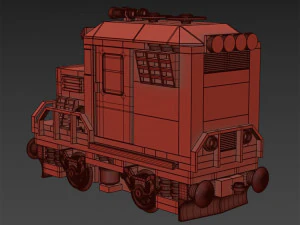 Train Mini Diesel-Electric Extinguisher Class D 3D Model