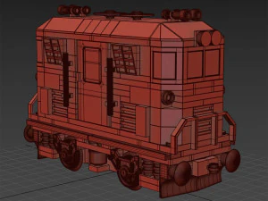 Train Mini Diesel-Electric Extinguisher Class C 3D Model