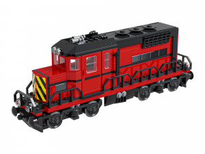 Train Lego Locomotive red 3D in 3DExport
