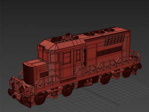 Train Lego Locomotive red 3D Model