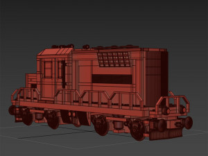 Train Lego Locomotive red 3D Model