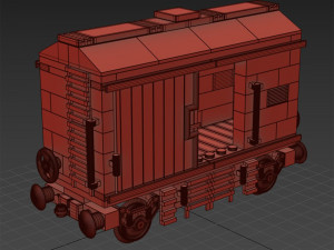 Lego Small Freight Wagon 3Dモデル