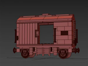 Lego Small Freight Wagon 3D Model
