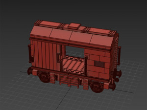 Lego Small Freight Wagon 3Dモデル