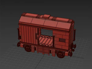 Lego Small Freight Wagon 3D Model