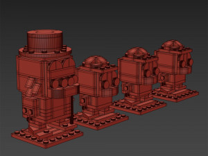 Lego Scrooge McDuck Huey Dewey Louie Modello 3D