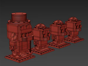 Lego Scrooge McDuck Huey Dewey Louie 3D Model