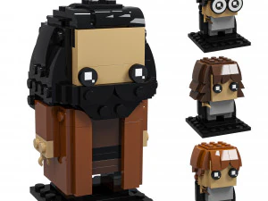 Lego Hagrid Garri Germiona Ron Modelo 3D