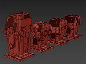 Lego Hagrid Garri Germiona Ron 3D Model