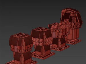 Lego Hagrid Garri Germiona Ron 3D Model