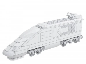 Lego Express Passenger Train 3D Model
