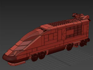 Lego Express Passenger Train 3D Model